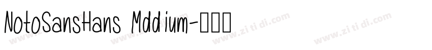 NotoSansHans Mddium字体转换
